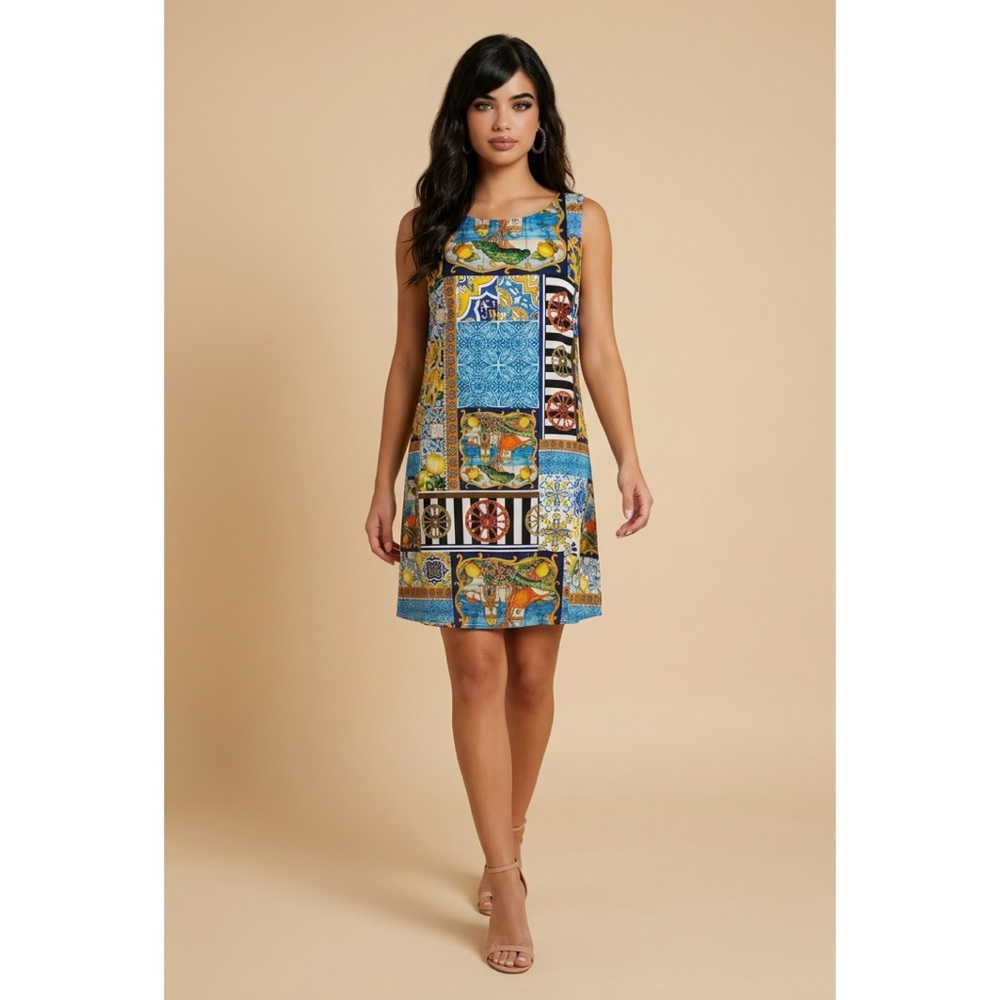 Multicolor Sleeveless Dress